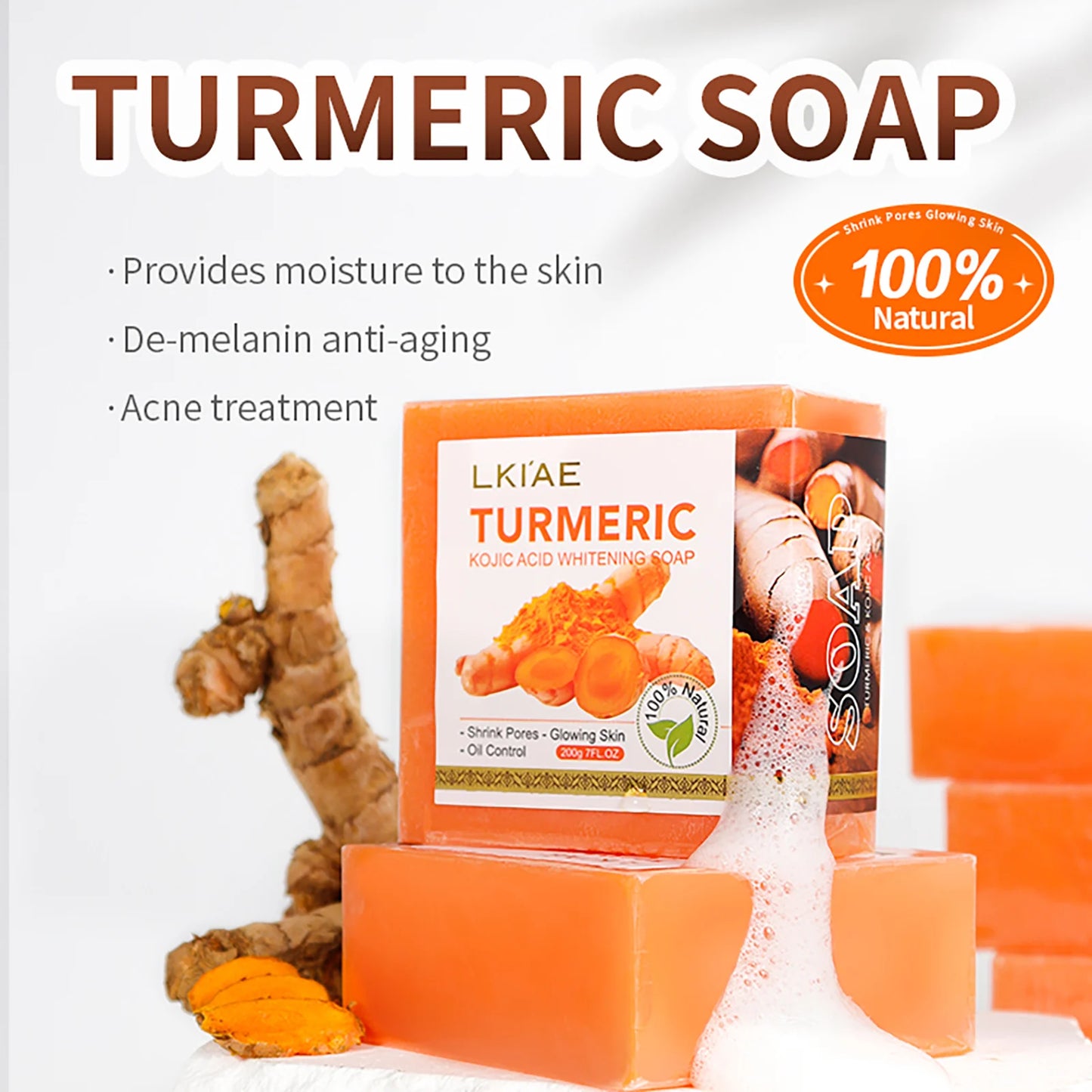Natural Turmeric Whitening Soap For Spots