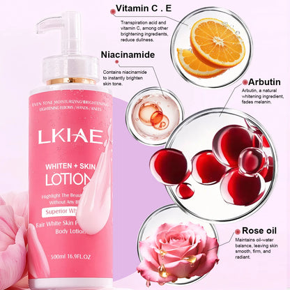Rose Niacinamide Whitening Body Lotion 500ml