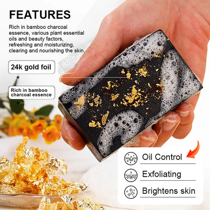 24K Gold Foil Whitening Soap Bar