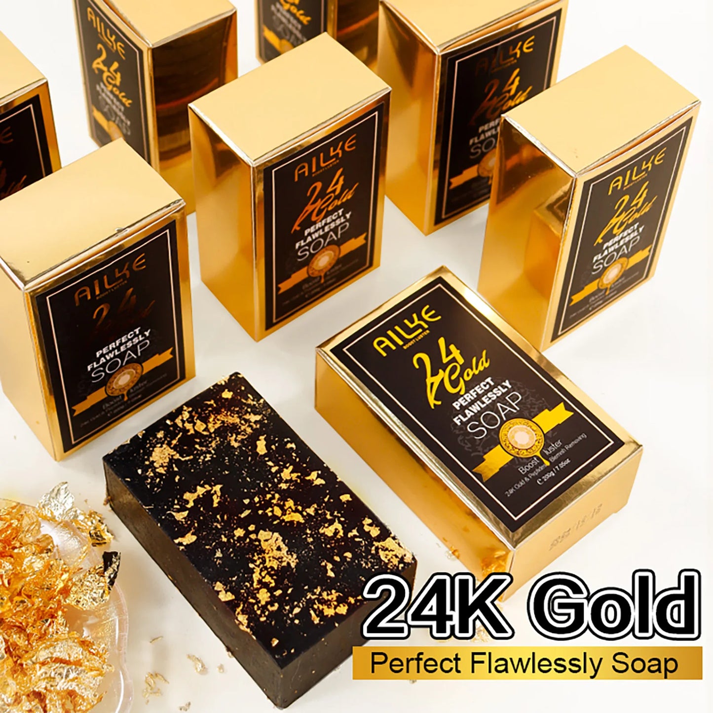 24K Gold Foil Whitening Soap Bar