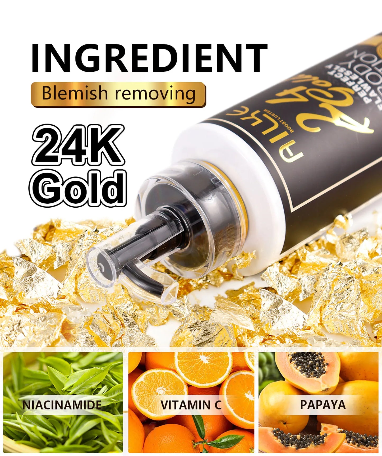 24K Gold Whitening UV Body Lotion