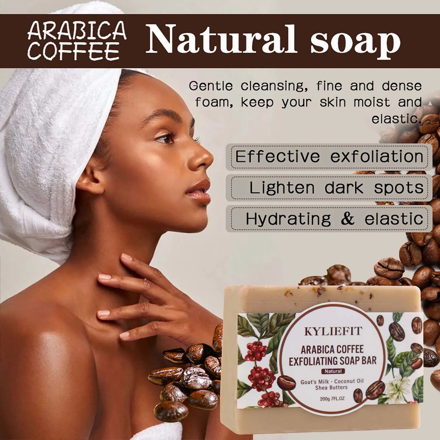 Arabica Coffee Whitening Exfoliating Soap