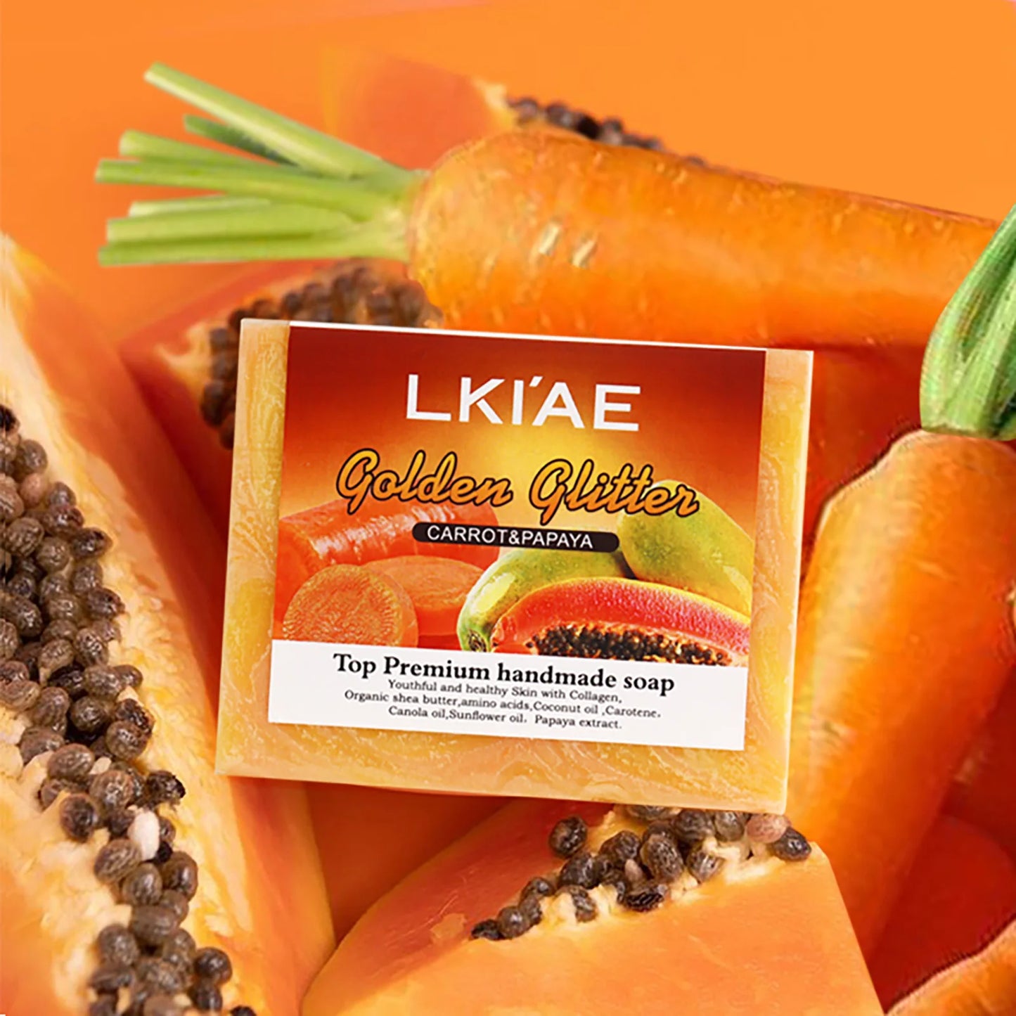 Carrot Papaya Brightening Handmade Soap Bar