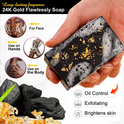 24K Gold Foil Whitening Soap Bar