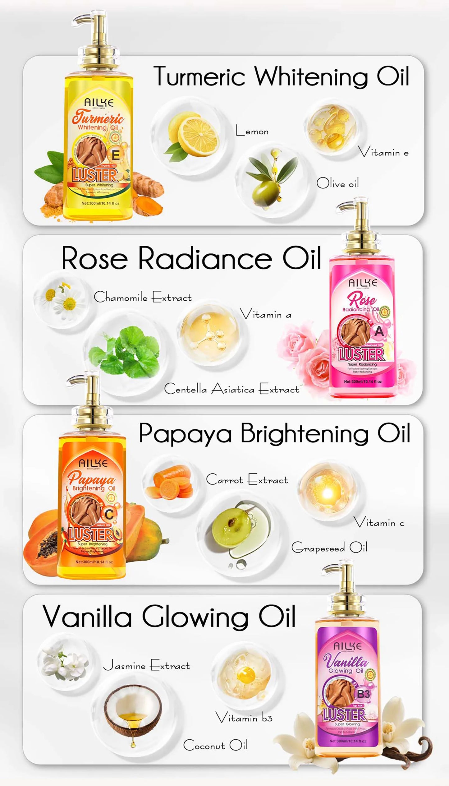 Whitening Body Oil For Radiant Glow