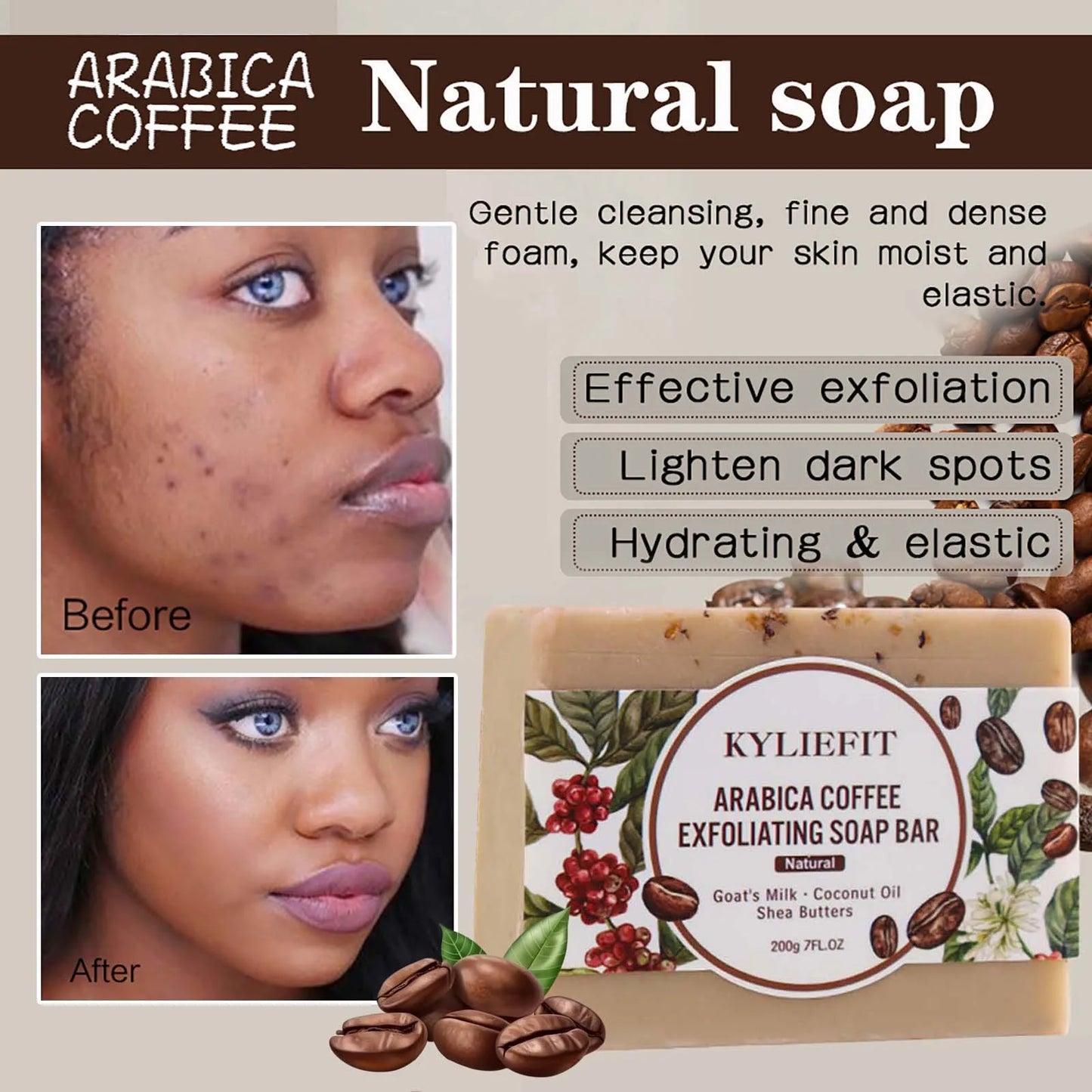 Arabica Coffee Whitening Exfoliating Soap
